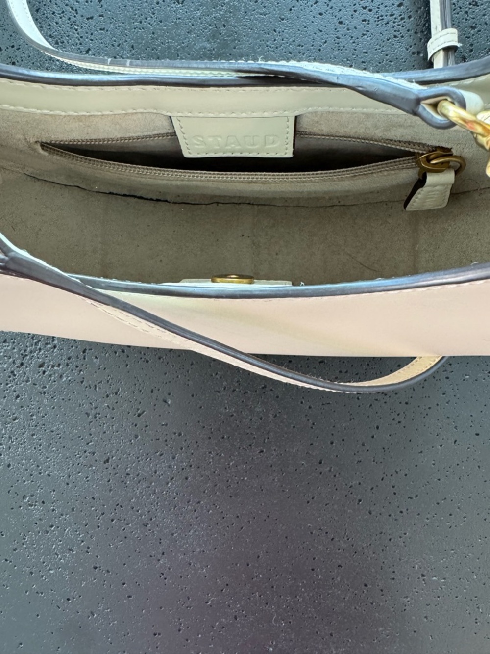 STAUD Crescent Hobo Bag in Cream - Picture 4 of 8